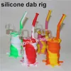 Hookahs Silicon Bongs Water Pipes Silicone Oil Rigs Mini Bubbler Bong With Quartz Banger Glass Bowl Nectar Dabber Tool