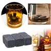 Natural Whiskey Stones 6pcs/set Whisky Stones Cooler Whisky Rock Soapstone Ice Cube With Velvet Storage Pouch