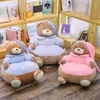 Cute Cartoon Bear Kids Sofa Mini Sofa Krzesło Pluszowe Zabawki Niedźwiedzie Tatami Mata Przedszkola Dzieci Prezent Urodzinowy 55x50x65cm Dy50555