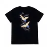 T-shirt da uomo T-shirt estiva Polo Fashion Fire Crane Uomo Donna T-shirt in cotone nero Casual manica corta taglia S-xxl