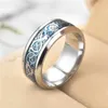 Gold Silver carved Dragon piece Couple Band Ring For Women Men Stainless Steel dragon totem finger Rings Fashion Never fade Jewelry in Bulk