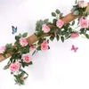 2.2m Artificial Flower Vine Fake Silk Rose Ivy Flower for Wedding Decoration Artificial Vines Hanging Garland Home Decor