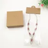 8x8cm 50 stks kaarten + 50 stks plastic opp tassen leeg 7 stijlen vierkante ketting sieraden display kaarten voor pack hand ketting kraag choker