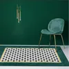 Carpets 3d Géométrique Or Tapis vert foncé Black White Kitchen salon Chambre de chambre Chande de plancher de sol.