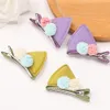 15585 Europe Baby Girls Cartoon Ears Hair Clip Kids Cute Barrette 2pcs Set Barrettes Children Hair Accessory