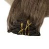 Braziliaans ombre haar #6 middenbruin tot 613 bleekblond echt menselijk recht clip-in haarverlenging dik uiteinde 7 stuks 120g241K