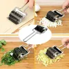 Stainless Steel Noodle Lattice Roller Shallot Cutter Pasta Spaghetti Maker Machines Manual Dough Press Cooking Tools OOA7335