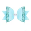 Lovely Bow Hair Glitter Big Size 10.5cm Hairpin Cute PU Leather Hairpin Modish Girls Prince Hair Clip Bowknot Clip 9colors