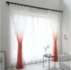 Sheer Curtains Gradient Druk Screen American Rural Dream Rainbow Floating window Floor