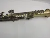 Nowy przylot sopranowy saksofon B Flat Retro Sax Antique Copper Musical Instrument z rękawiczkami przypadku 1984229