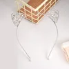 Hair Accessories Cat Ear Headband For Kids And Adult 3 Colors Head Hoop Rhinestones Metal Hairband Christmas Gift