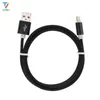 100 teile/los 25 cm/1 m/1,5 m/2 m/3 m buntes geflochtenes langes Nylonkabel für Schnellladegerät USB-C-Kabel Micro-USB-Typ-C-Kabel für Telefonkabel