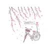 Shijuehezi Cartoon Girl Tally Tally Pvc Materiał DIY Peach Kwiaty rowerowe naklejka ścienna do pokoi dla dzieci Dekoracja sypialni 233e