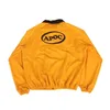 Mens Jacket Spring Fall Street Style Yellow Outfits Fashion Tow Down Neck Jacket Streetwear