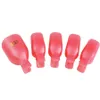 5 datorer fot tå blötlägg av locket set färgglad plastklämma uv gel polska remover wrap manicure nagelkonst verktygssats manikyr verktyg 5 st/set