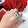 Leopard Ring Brand Classic Fashion Party Jewelry for Women Rose Gold Gold Pattern Panther Wedding Luxurious Full Drilling Men039279807