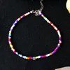 Multi Color Beads Chain Choker Candy Rainbow Sun Moon Star Natural Stone Glass Chokers Necklaces Bohemian Beach Holiday Jewelry Gift DHL