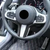 سيارة التصميم عجلة القيادة الإطار الديكور غطاء ألياف الكربون ملصقات اللون تقليم لسيارات BMW 3 سلسلة G20 G28 2020 الشارات الداخلية