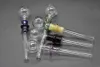 14cm straight Glass Oil burners pipe Glass Bong Water Pipes with different colored glass balancer for smoking hand tobacco pipe 30mm ball di