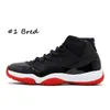 NEW Concord High 45 11 11s PRM Heiress Gym Red Chicago Platinum Tint Space Jams 남성 신발 스포츠 스니커즈 36-47