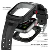 Apple Watch Caseシリーズ5 4 3のスクリーンプロテクターの防水カバー付きSport Watchands 44mm 8938034用シリコンバンドストラップ