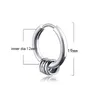 Stainless Steel Circle Hoop Earrings Puncture Silver Black ear rings Stuff for Men women Fashion Jewelry