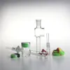 10mm 14mm Glass Nector Collector Rig Stick Kit med 7,5 tum 10 ml Silikonbehållare Reclaimer Keck Clips Quartz Tips Collector