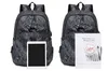 Nylon + Canvas Schoolbag masculino e sacos de ombro feminino de alta capacidade pacote Computer Lazer mochila Unisex Multifuncional exterior F-1812