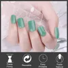 12Pcs / Set Reusable Acrylic Fake Nails With Lagesive Sticker Glue Press On Nail Full Cover Tips Nails Extension Manicure Tool