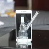 5,5 inch Mini Glas Bong Hookahs Bubbler Ash Catcher DAP Rig met 14mm Quartz Banger of Bowl voor roken