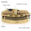 4Pcs/Set Roman Number Stainless Steel Bracelet Women Men Couple Bangle Gold Crown Bracelets Jewelry