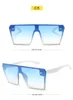 Wholedesigner Oversize Square Sunglasses Women Fashion Fashion Flat Top Gradient Glassegafas de Sol 8 Colors 10pcs Factory 5286103