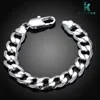 KASANIER herenarmband kettingen roestvrij staal zilveren armband voor mannen en vrouwen Curb Cubaanse Davieslee sieraden 4681012mm New8474094