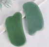 Autentyczne 100% Natural Hand Held Facial Gua Sha Board Green Jade Gua Sha Beauty Massage Tool