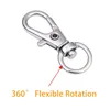 120st Swivel Lanyard Snap Hook Metal Lobster Clasp med nyckelringar DIY Keyring Jewelry Keychain Key Chain Accessories Silver Color4999009