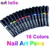 Polaco de uñas Artlálico 3D Diseño de arte Decoraciones Herramientas Plumas Pintura Dibujo Pen UV Gel Manicura Acrílico Pintura Kit DIY