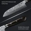 Turwho 7 '' Högkvalitativ Japan Kockkniv VG-10 Damascus Steel Santoku Knife Pro Att hantera köttfrukt Vegetabilisk Kökskniv