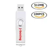 LOT 100pcs 512MB USB 2.0 Flash Drives Swivel Pen Drives Metal Rotating Memory Sticks Thumb Storage for PC Laptop Tablet Macbook Multicolor