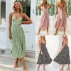 Femmes Printemps Womens skims Boho Maxi Long blanc Robe Soirée Plage Robe Sans Manches Dos Nu Floral Été robe de créateur vêtements Vestidos Largos