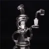 7.4'' Circulating Water Glass Bong Hookahs with 14mm clear bowl included Transparent Glass Smoking Pipes Global delivery