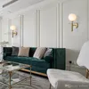 Nordic Globe Aquatex Lait Blanc Verre Applique Murale Couleur Cuivre Lampe En Métal Allée Foyer Porche Hôtel Café Chevet Escalier Éclairage