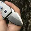 High Quality Ball Bearing Flipper Folding Knife M390 Stone Wash Blade TC4 Titanium Alloy Handle With Original Box Package