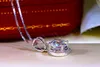 2CT Brilliant Solid 925 Sterling Silber Hochzeitstag SONA Diamant Anhänger Halskette Verlobungsband Feiner Schmuck Damen Brith2426857
