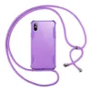 caso de telefone doces Crossbody com cordão de pescoço Strap cabo corda macia capa de silicone para iphone 11 pro max 6 7 8 mais