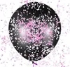 Ballons de révélation du genre 36 pouces Ballon en latex confettis noirs Garçon ou fille Ballon de fête de révélation du sexe Ballon géant avec rose bleu C231v