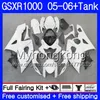 Kit+Tank For SUZUKI GSXR-1000 1000CC glossy white GSXR 1000 05 06 Body 300HM.19 GSX-R1000 1000 CC GSX R1000 K5 GSXR1000 2005 2006 Fairing