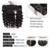 8A Indian Lose Deep Wave Hair Bündel mit Spitze Frontal Indian Jungfrau Haarverlängerungen 3 Bündel mit 13x4 Ohr -Ohr -Ohr -Spitze Frontal9758087