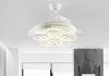 Invisible ceiling fan light LED fan light ceiling lamp modern minimalist living room dining room living room pendant lamp remote control MYY