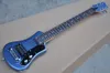 Factory Custom Travel / Children Blue Electric Guitar z miękką torbą, Resewood Fretboard, 24 progów, można dostosować