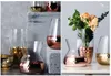Vases glass Hand grinded and electroplated vase flower arrangement device Home Décor